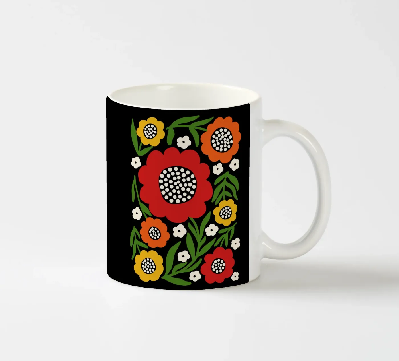 Fresh rustic bloom ceramic mug by TijanaArtStudio88