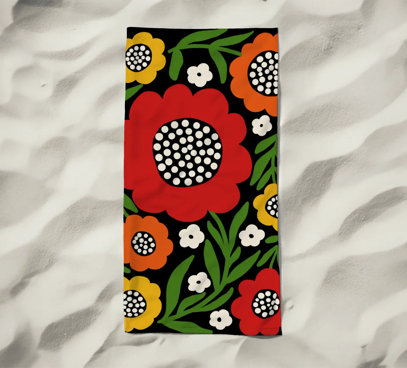 Fresh rustic bloom strandhanddoek van TijanaArtStudio88