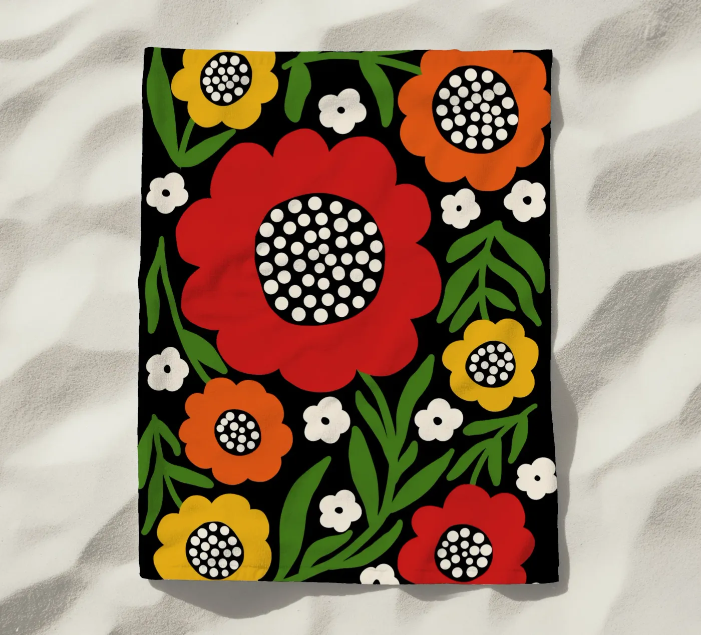 Fresh rustic bloom strandhanddoek van TijanaArtStudio88