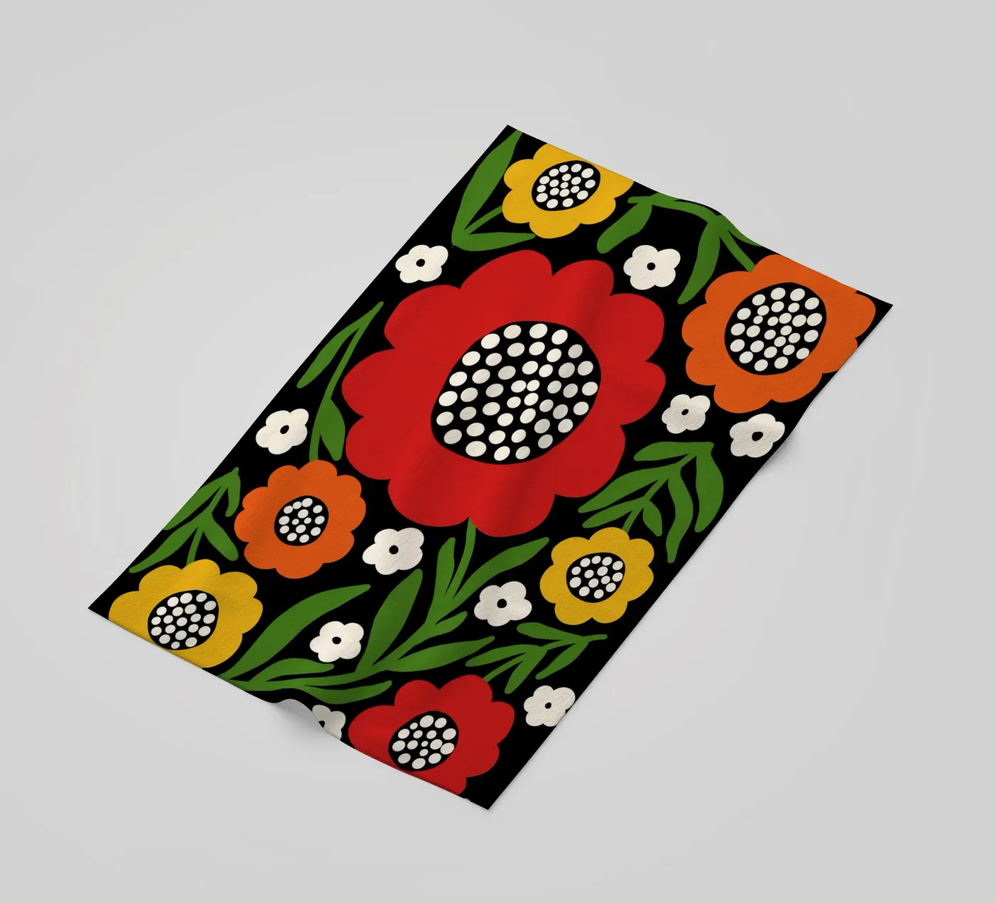 Fresh rustic bloom strandhanddoek van TijanaArtStudio88