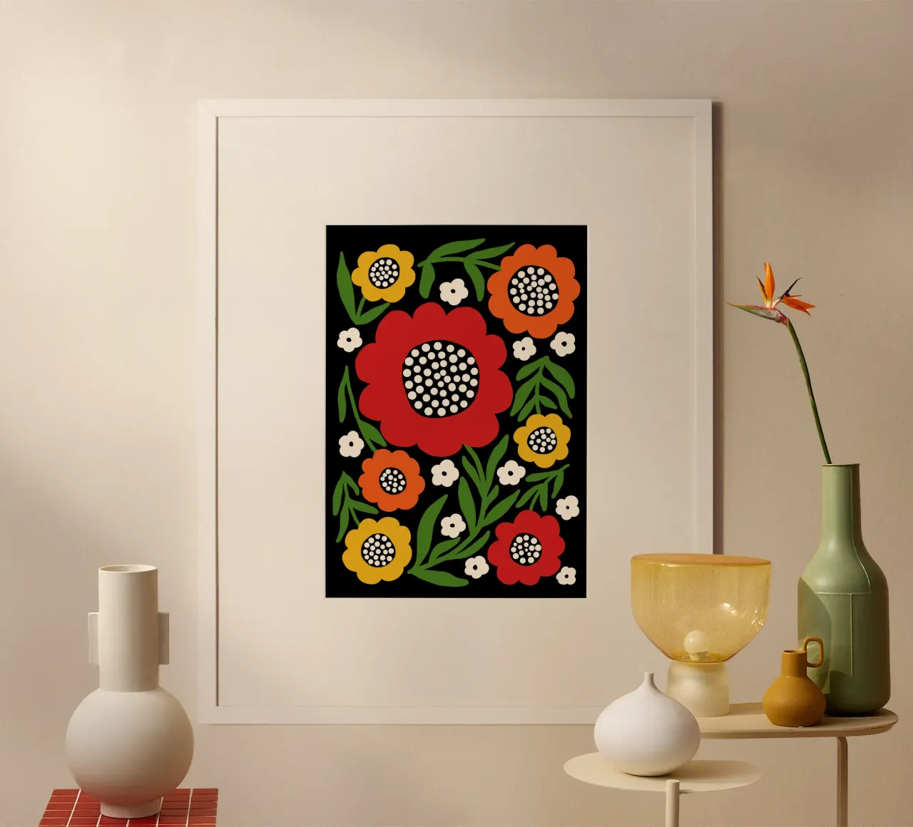 Fresh rustic bloom poster with aluminum frame by TijanaArtStudio88