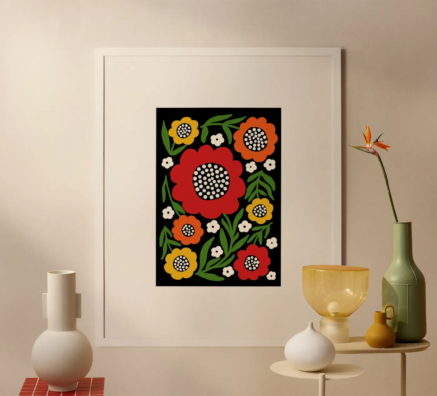 Fresh rustic bloom poster van TijanaArtStudio88