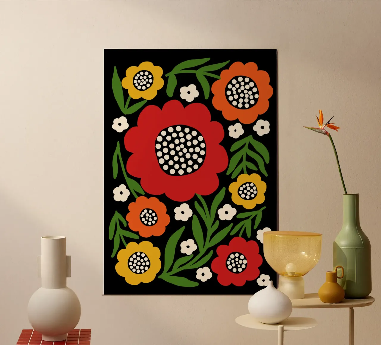 Fresh rustic bloom poster with aluminum frame by TijanaArtStudio88