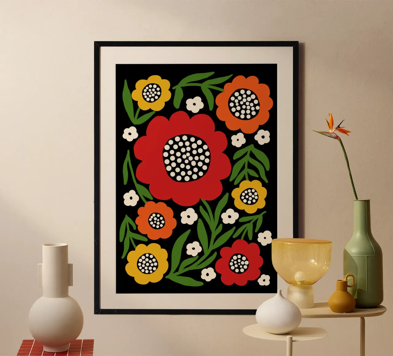 Fresh rustic bloom poster with aluminum frame by TijanaArtStudio88
