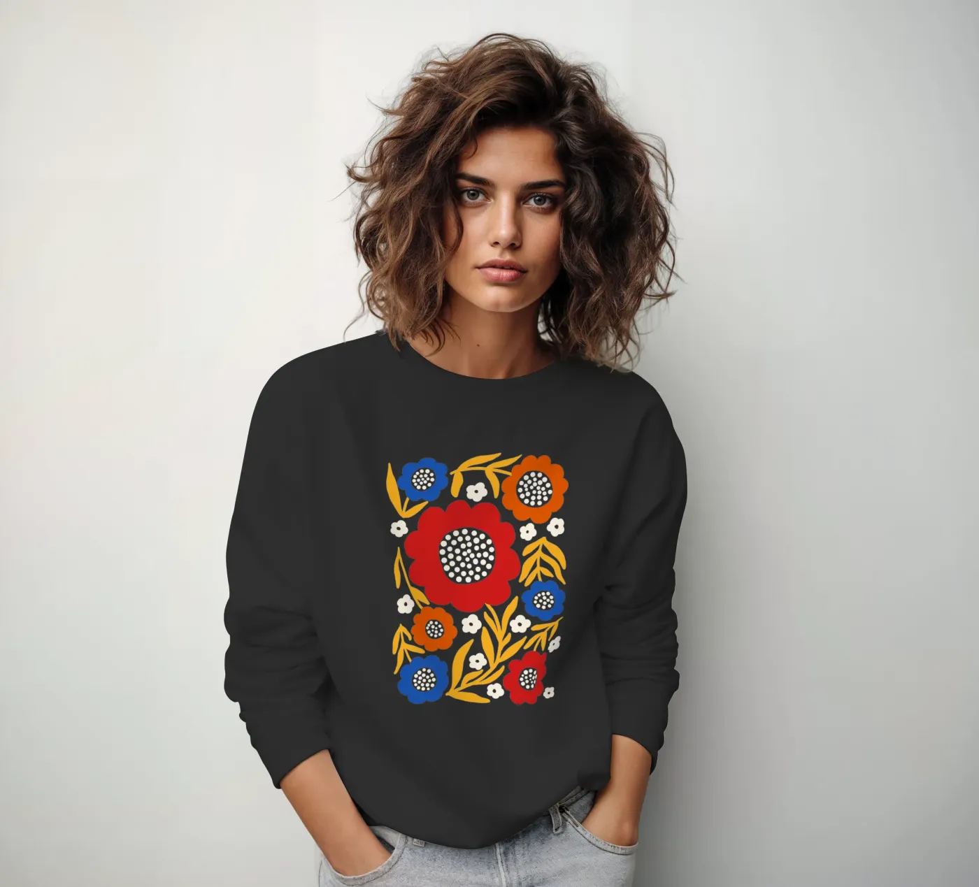 Rustic bloom sweatshirt by TijanaArtStudio88