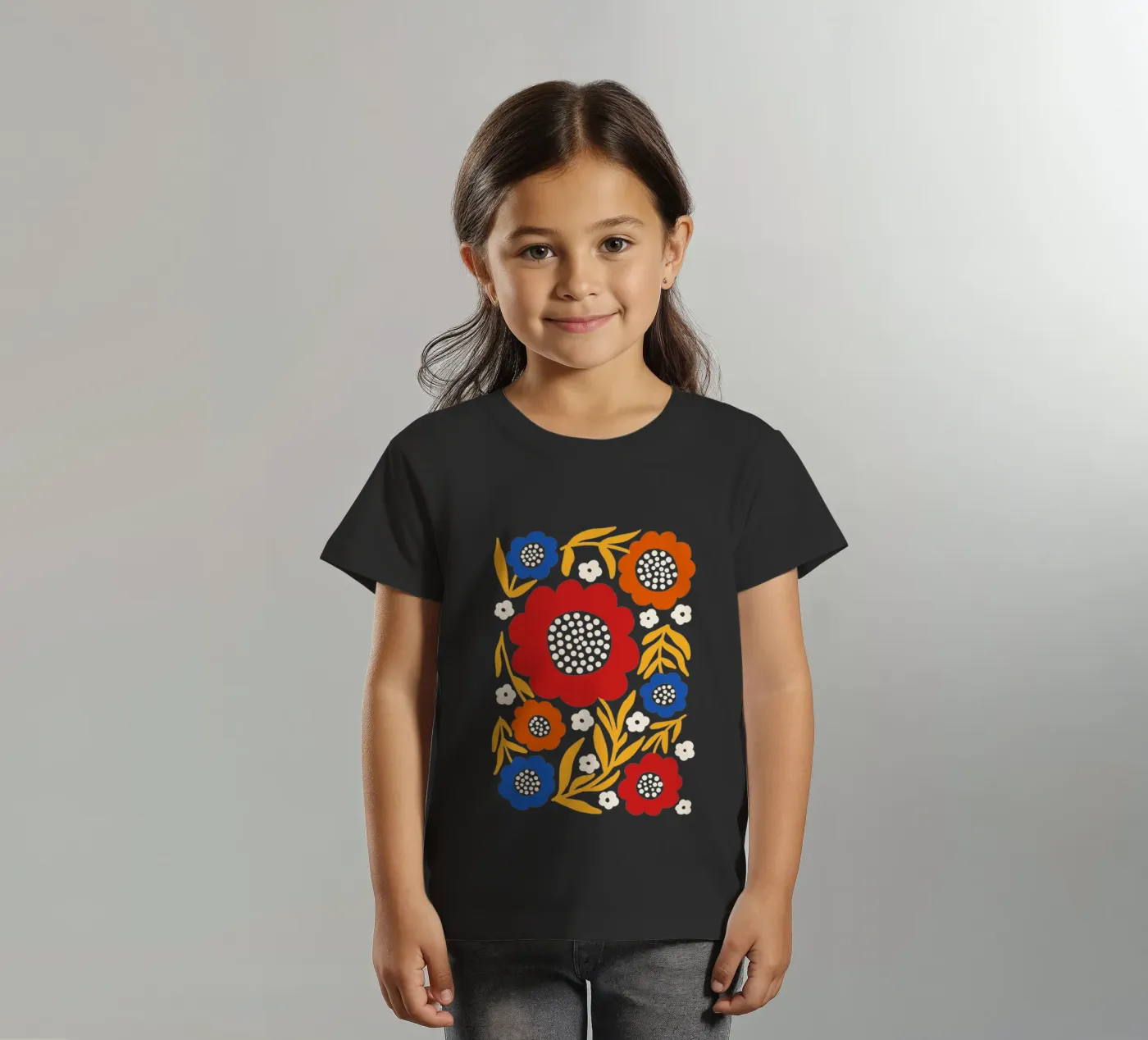 Rustic bloom kids t-shirt by TijanaArtStudio88