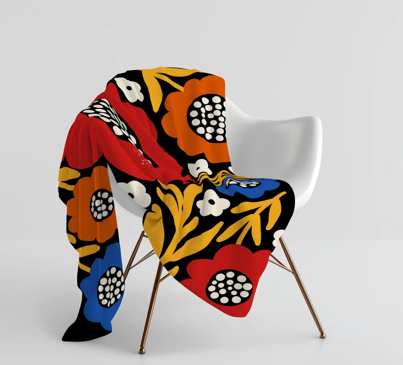 Rustic bloom fleece blanket by TijanaArtStudio88