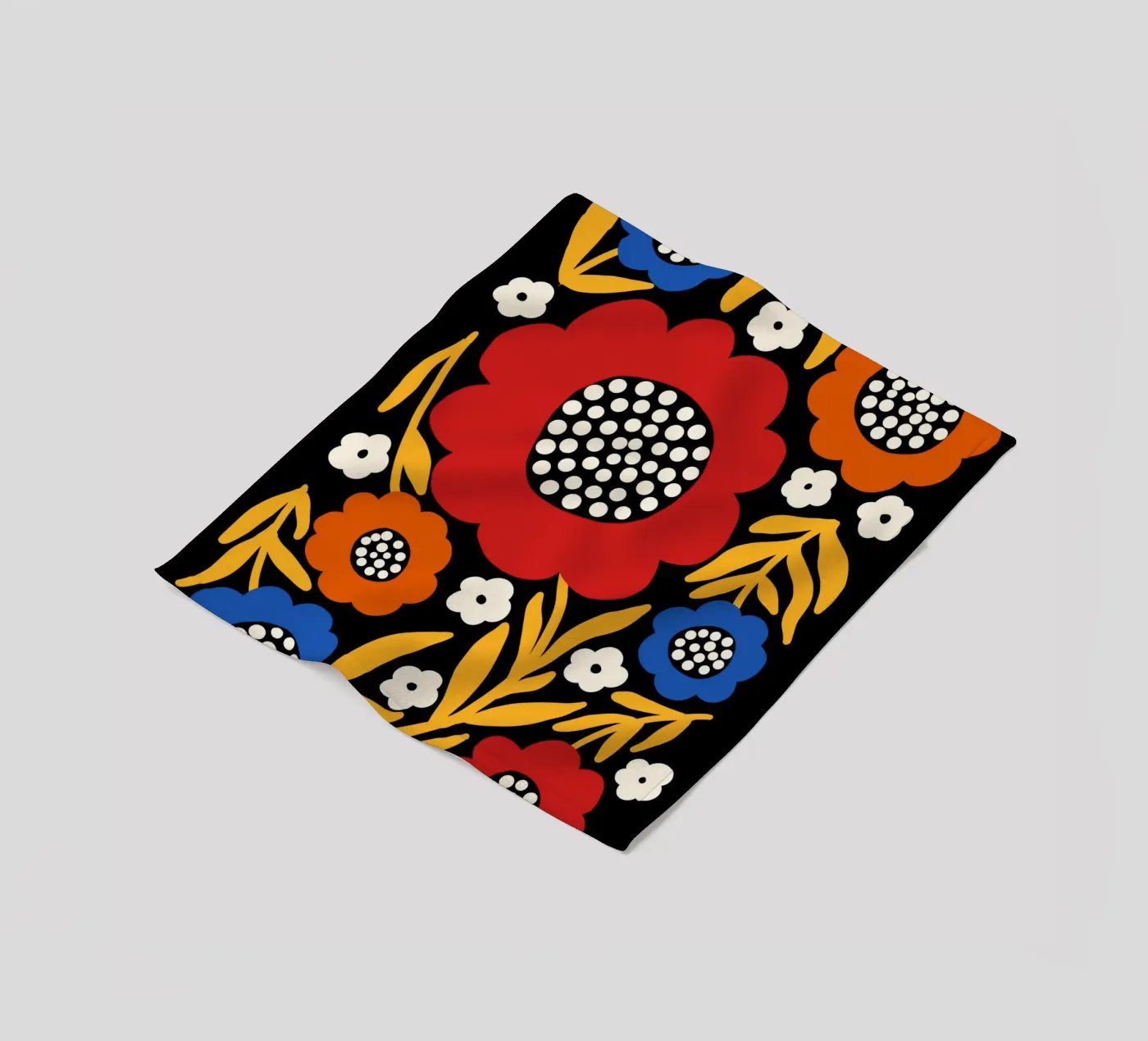 Rustic bloom fleece blanket by TijanaArtStudio88