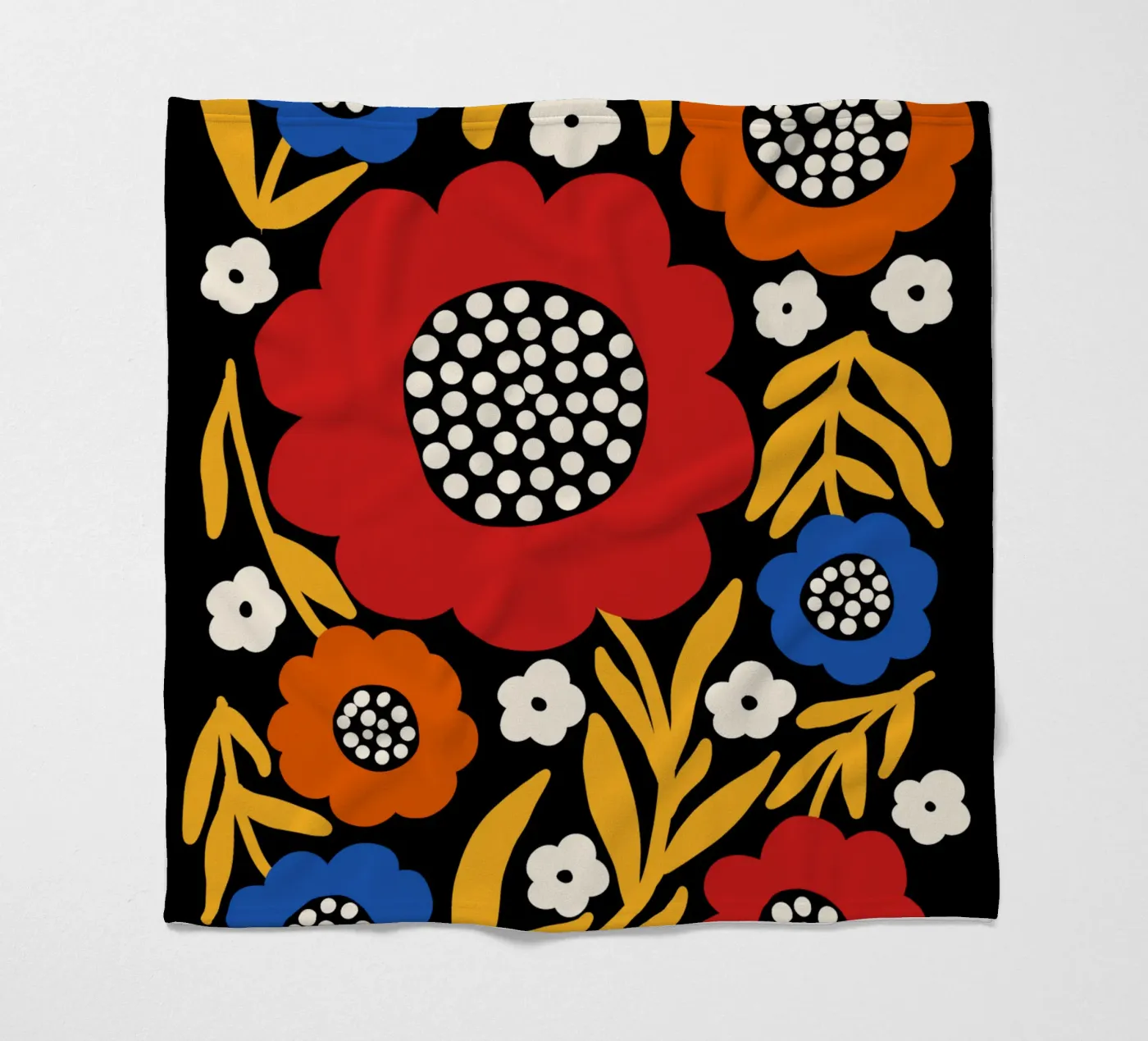 Rustic bloom fleece blanket by TijanaArtStudio88