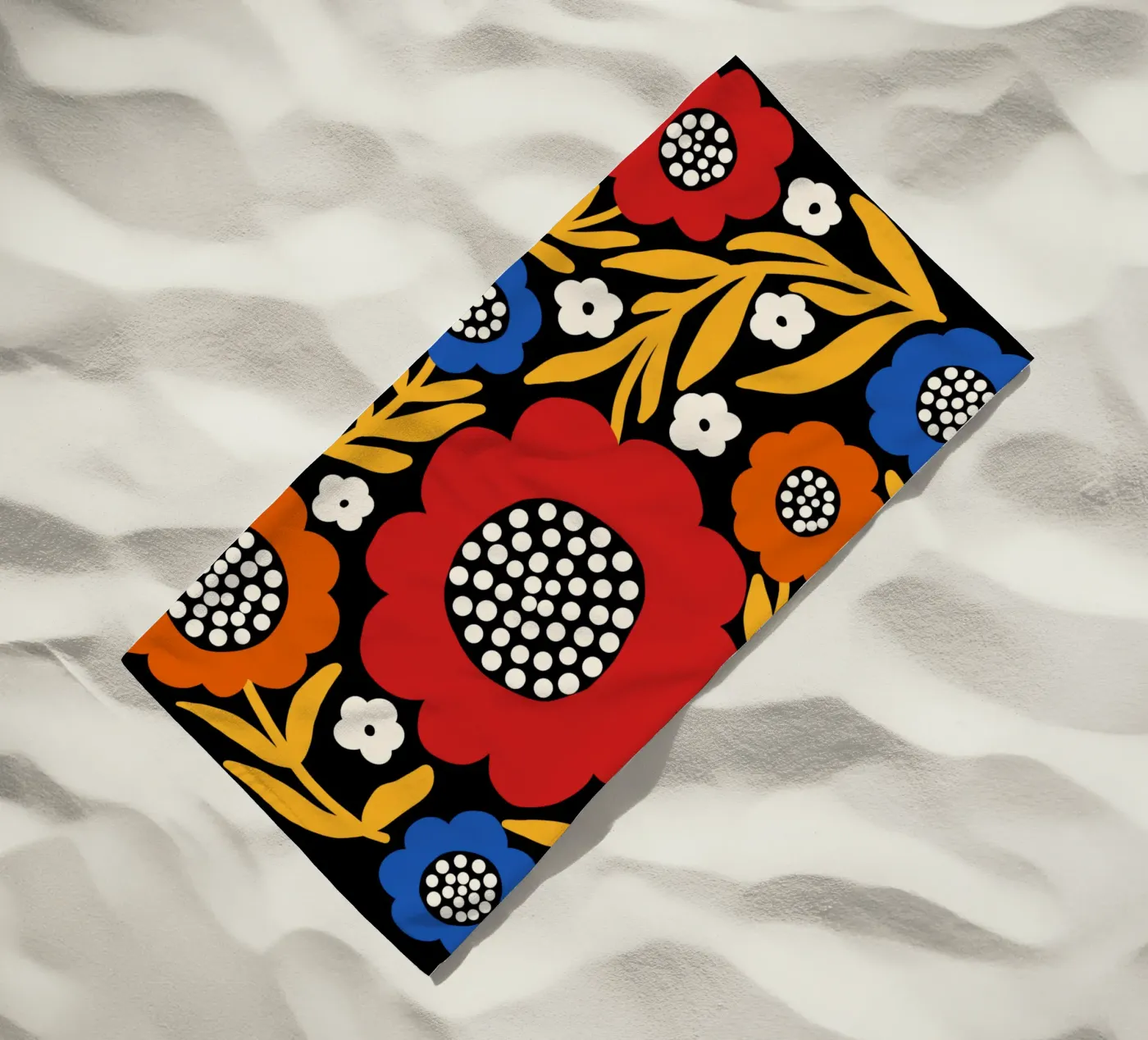 Rustic bloom strandhanddoek van TijanaArtStudio88