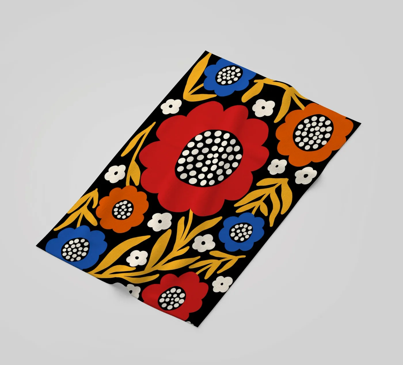 Rustic bloom strandhanddoek van TijanaArtStudio88
