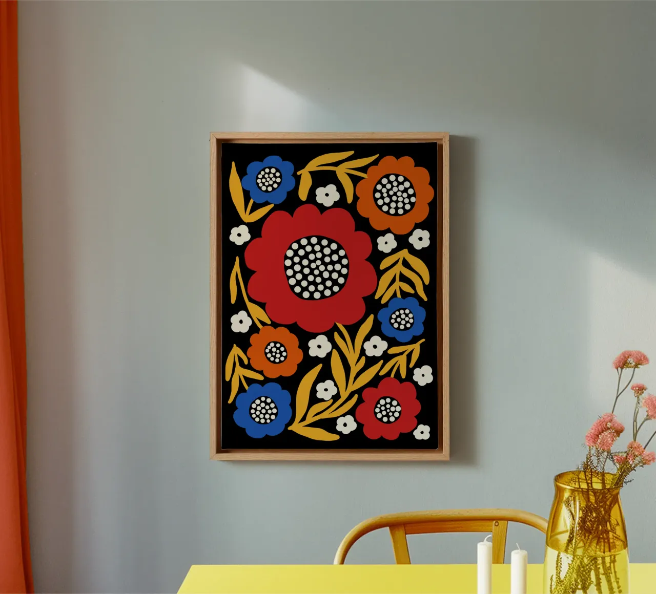 Rustic bloom canvas by TijanaArtStudio88