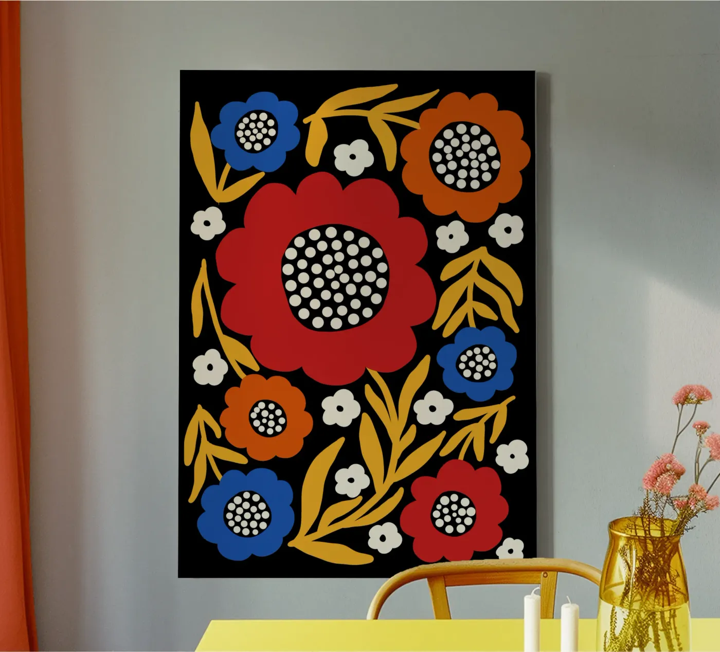 Rustic bloom canvas van TijanaArtStudio88