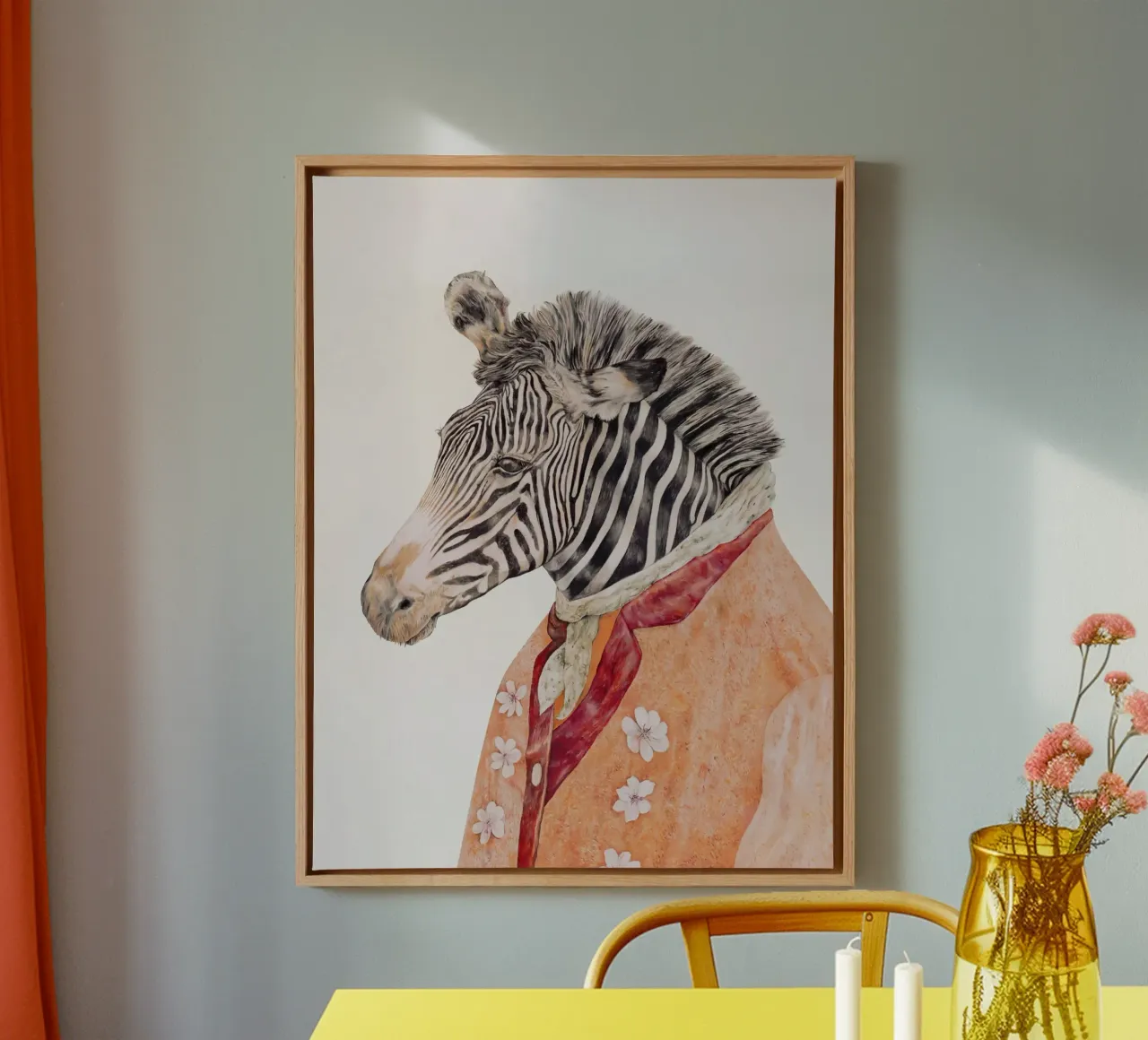 Il tipo della zebra tela con Cornice a cassetta da Animal Crew