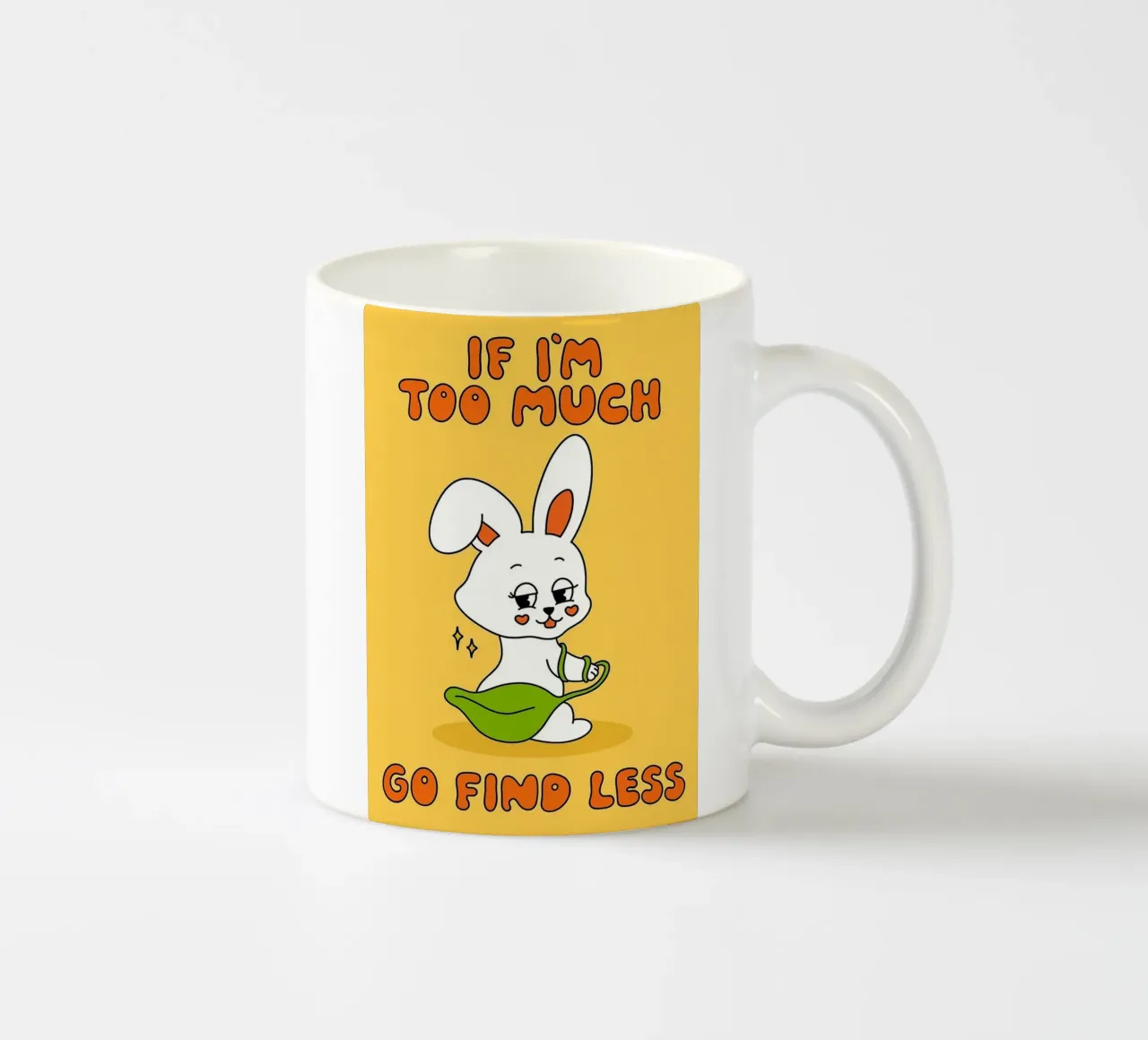 andare a cercare un coniglio in meno tazza in ceramica da bojoonxs