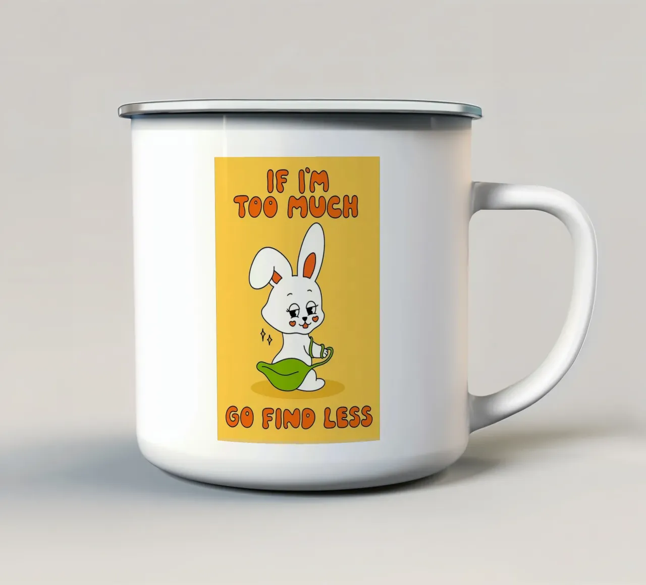andare a cercare un coniglio in meno tazza in smalto da bojoonxs