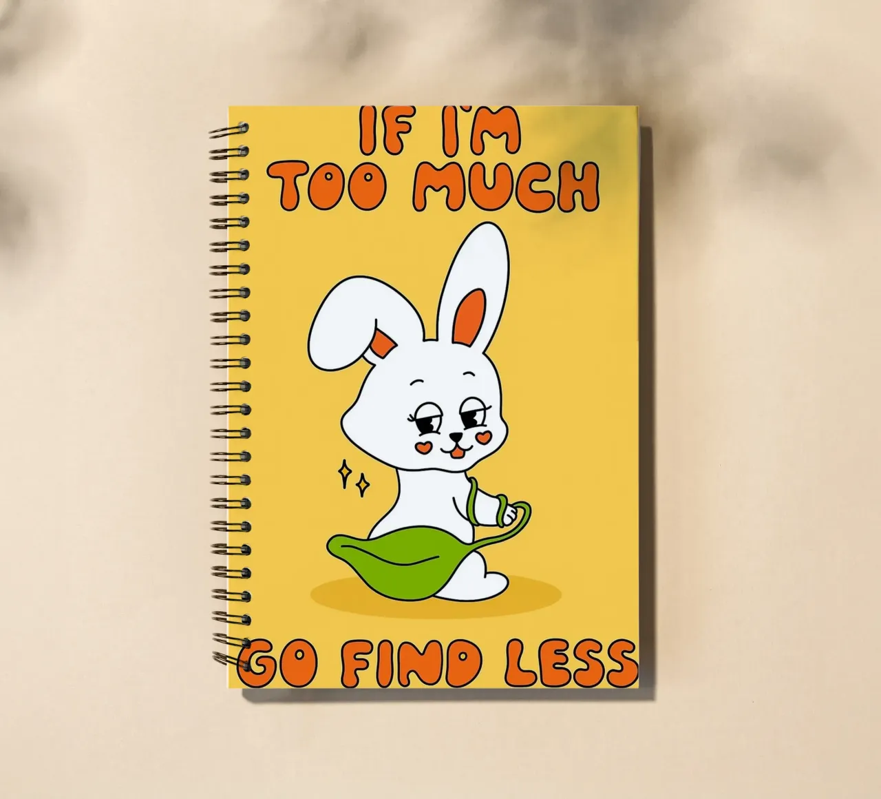 go find less rabbit spiral notebook by bojoonxs
