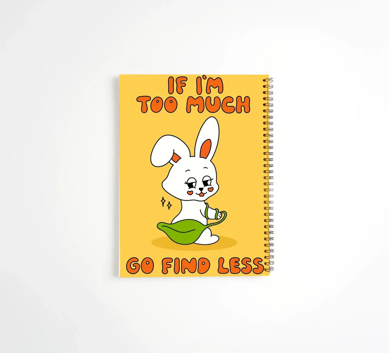 go find less rabbit spiral notebook by bojoonxs