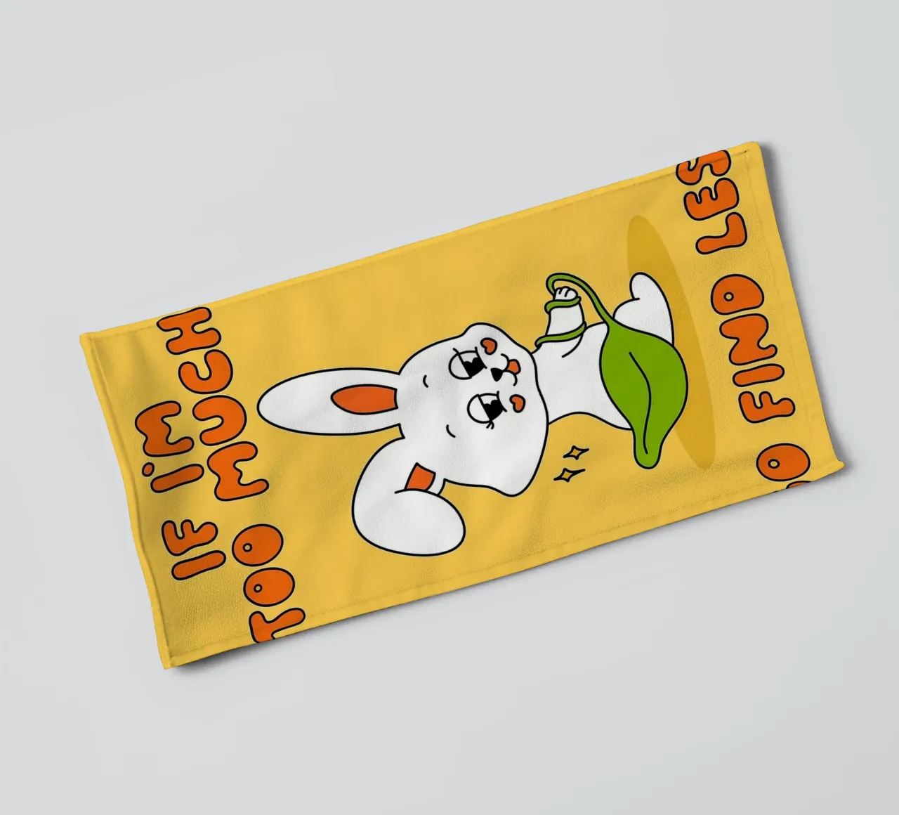 Geh und finde weniger Kaninchen Handtuch von bojoonxs