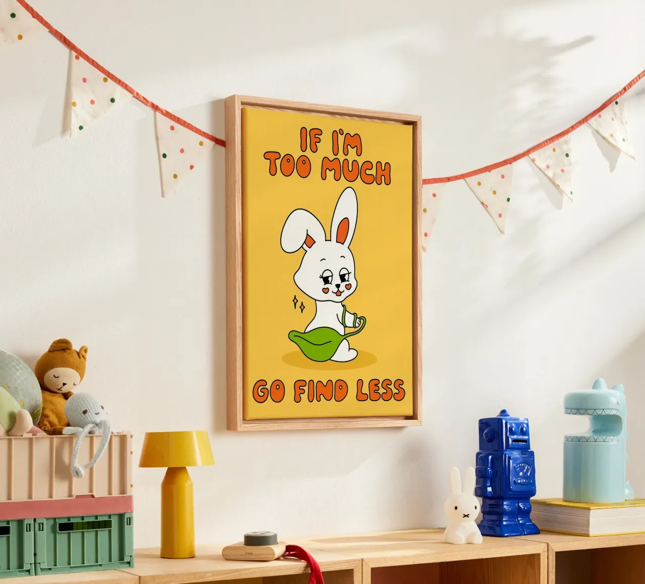 go find less rabbit canvas with Floater frame by bojoonxs