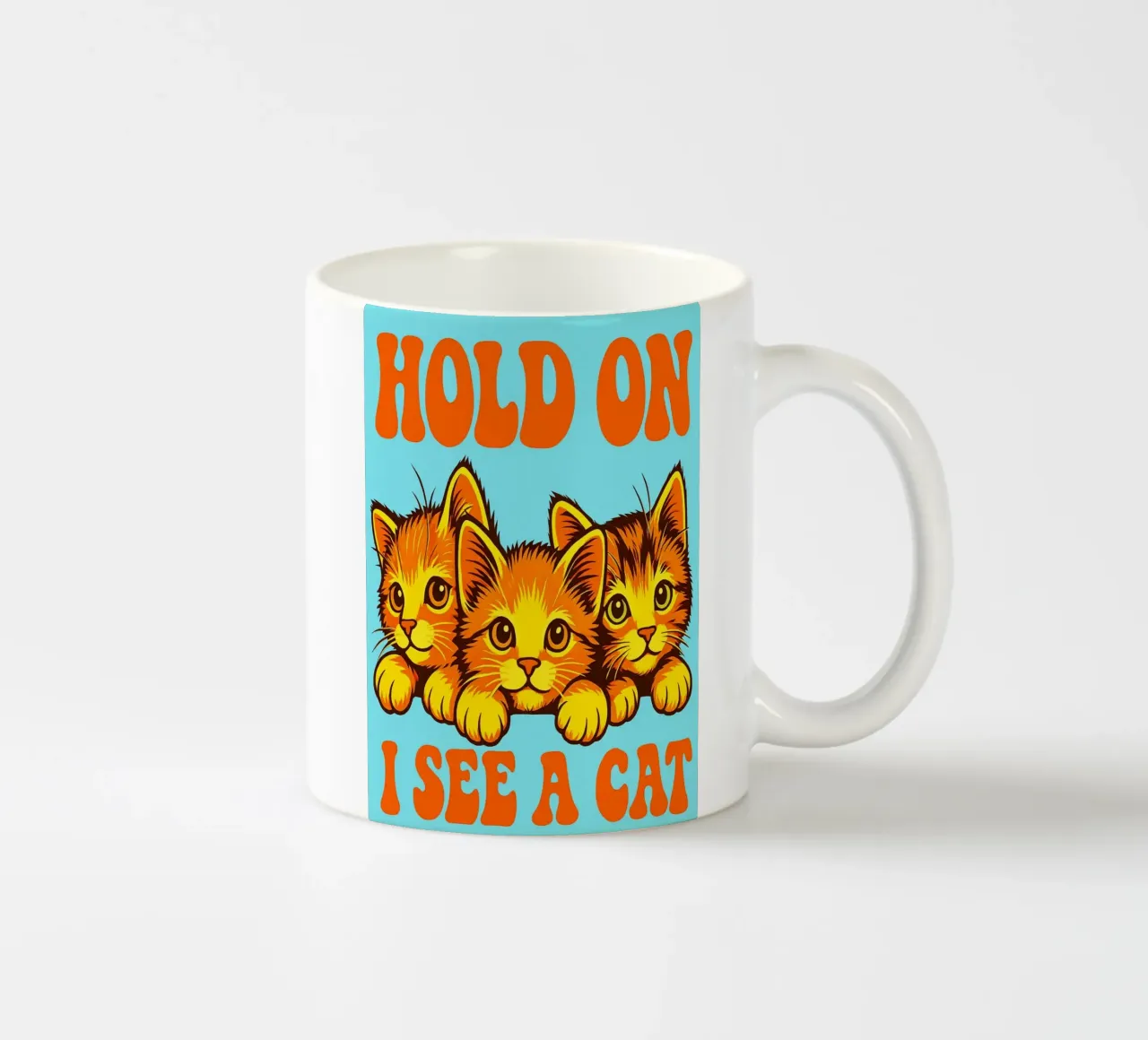 Aspetta, vedo un gatto tazza in ceramica da bojoonxs