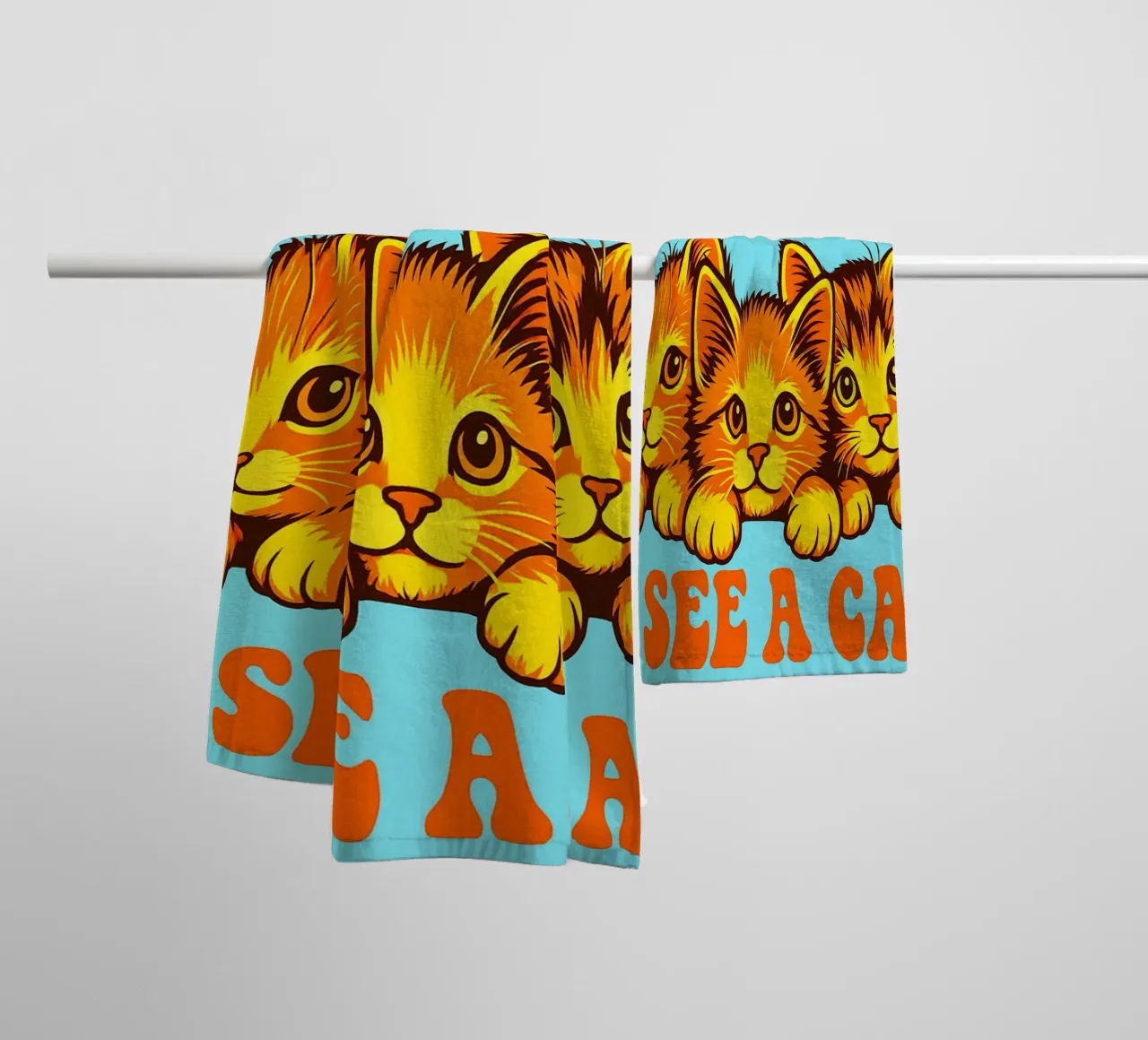 Aspetta, vedo un gatto asciugamano da bagno da bojoonxs