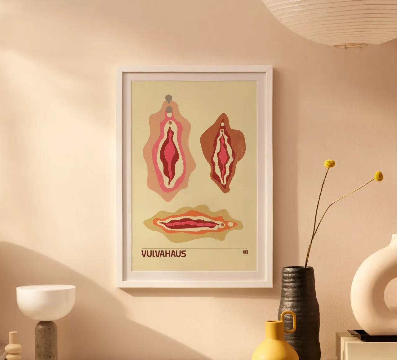 Vulvahaus poster con telaio in alluminio da Jonas Loose