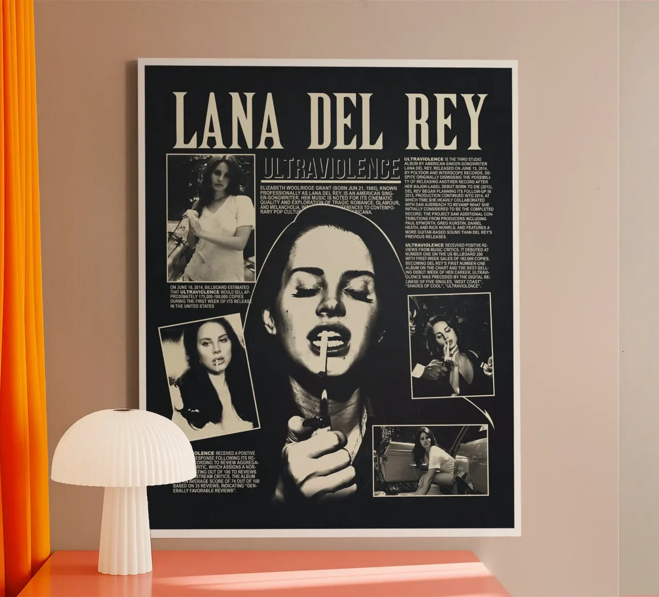 Il mondo sognante di Lana Del Rey dal vivo tela con Cornice a cassetta da mamass