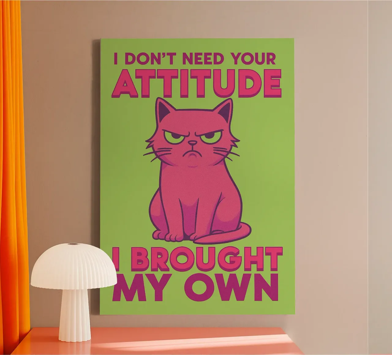i brought my own cat canvas with Floater frame by bojoonxs
