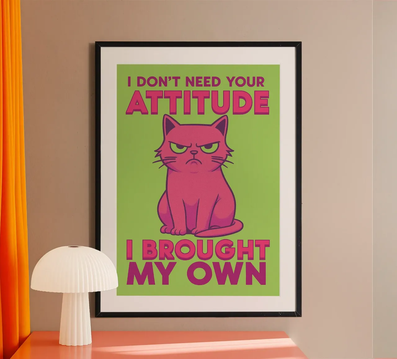 Ho portato il mio gatto poster con telaio in alluminio da bojoonxs
