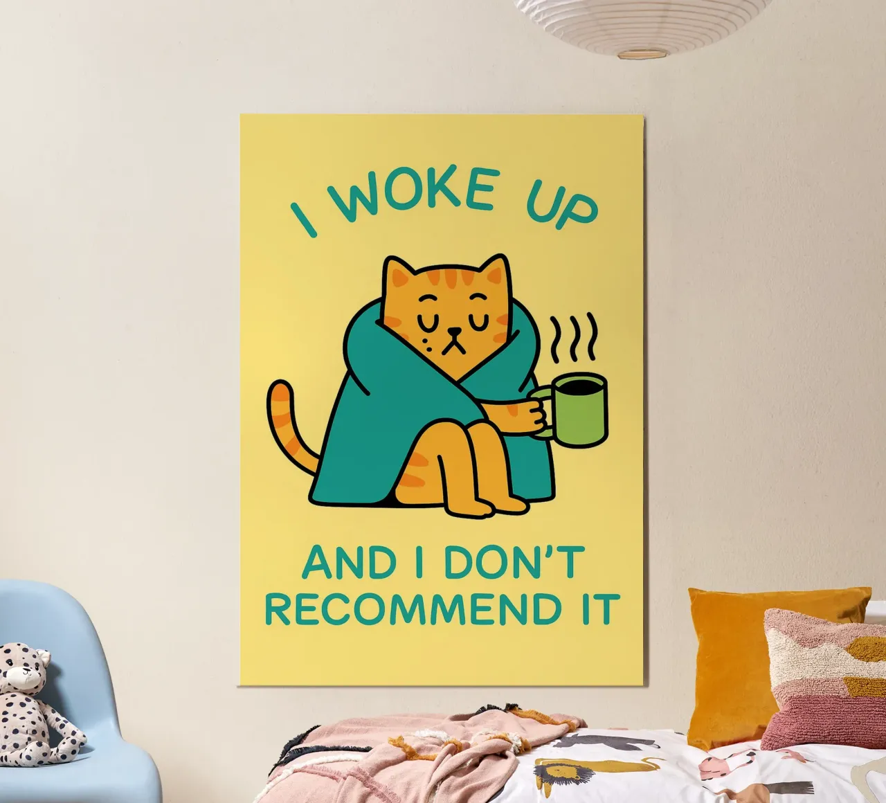 i dont recomended it cat poster with plastic frame by bojoonxs