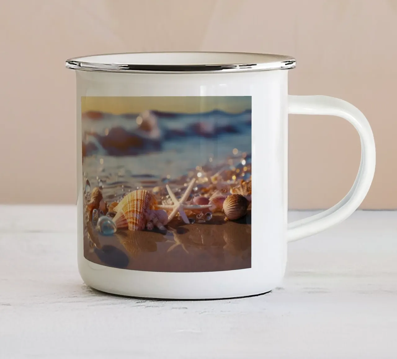 Beach Impressions No 17 tazza in smalto da treechild