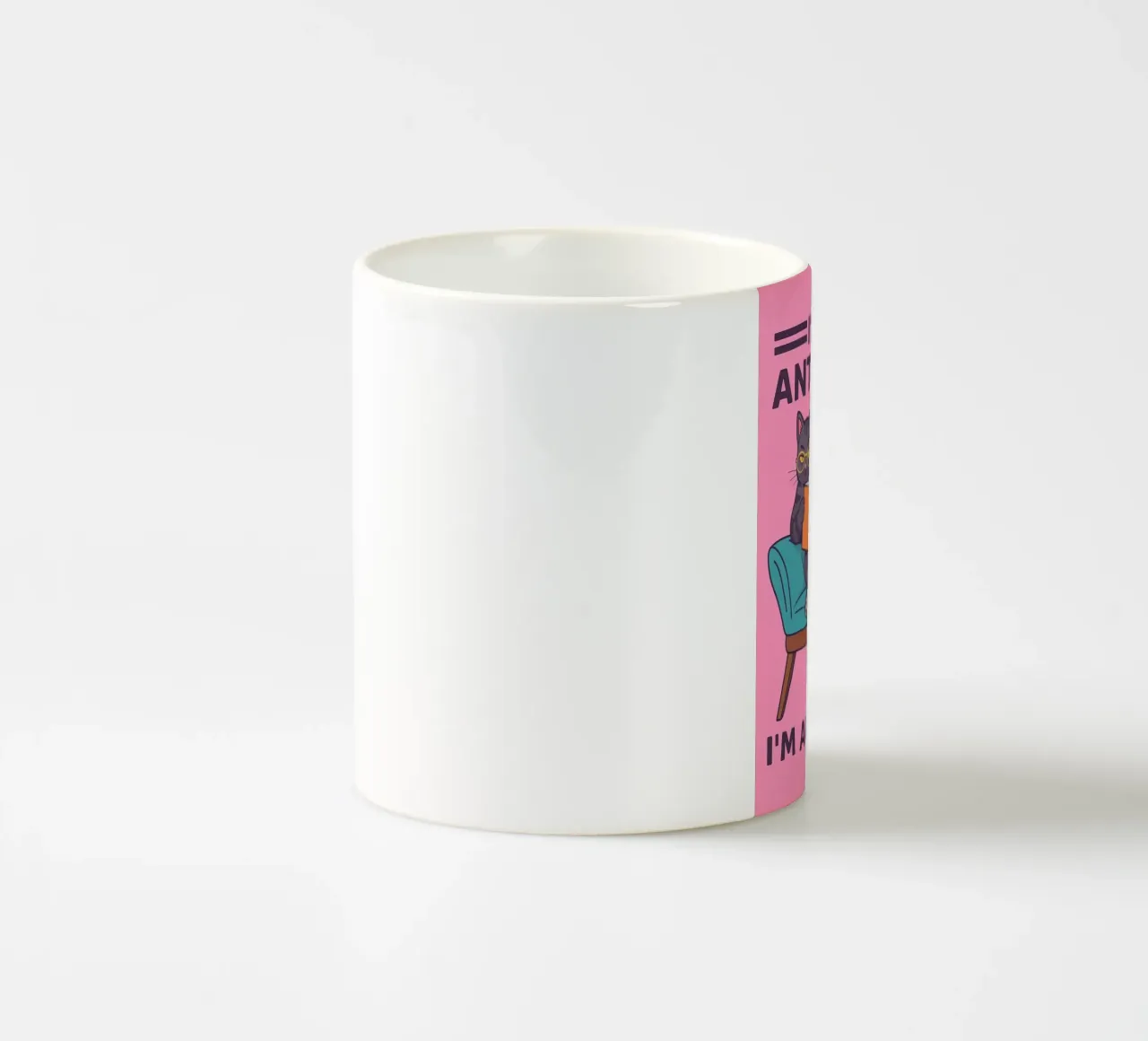 Sono contro i gatti stupidi tazza in ceramica da bojoonxs