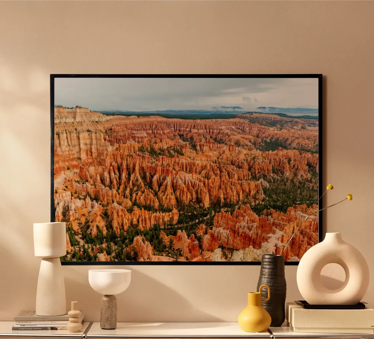 Parco nazionale di Bryce Canyon poster con telaio in alluminio da anderm