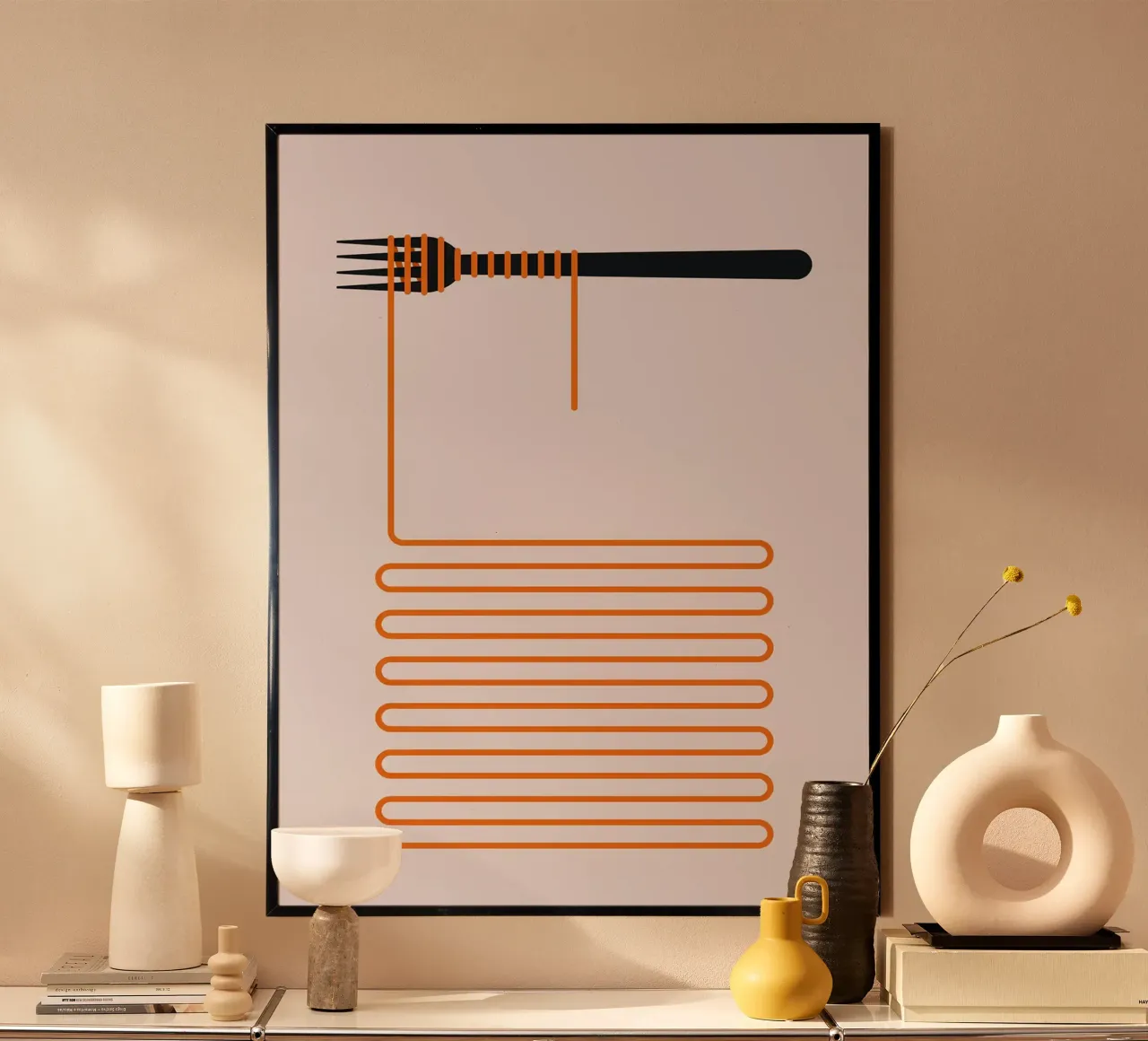 La forchetta fa girare la pasta poster da Sabine Klein