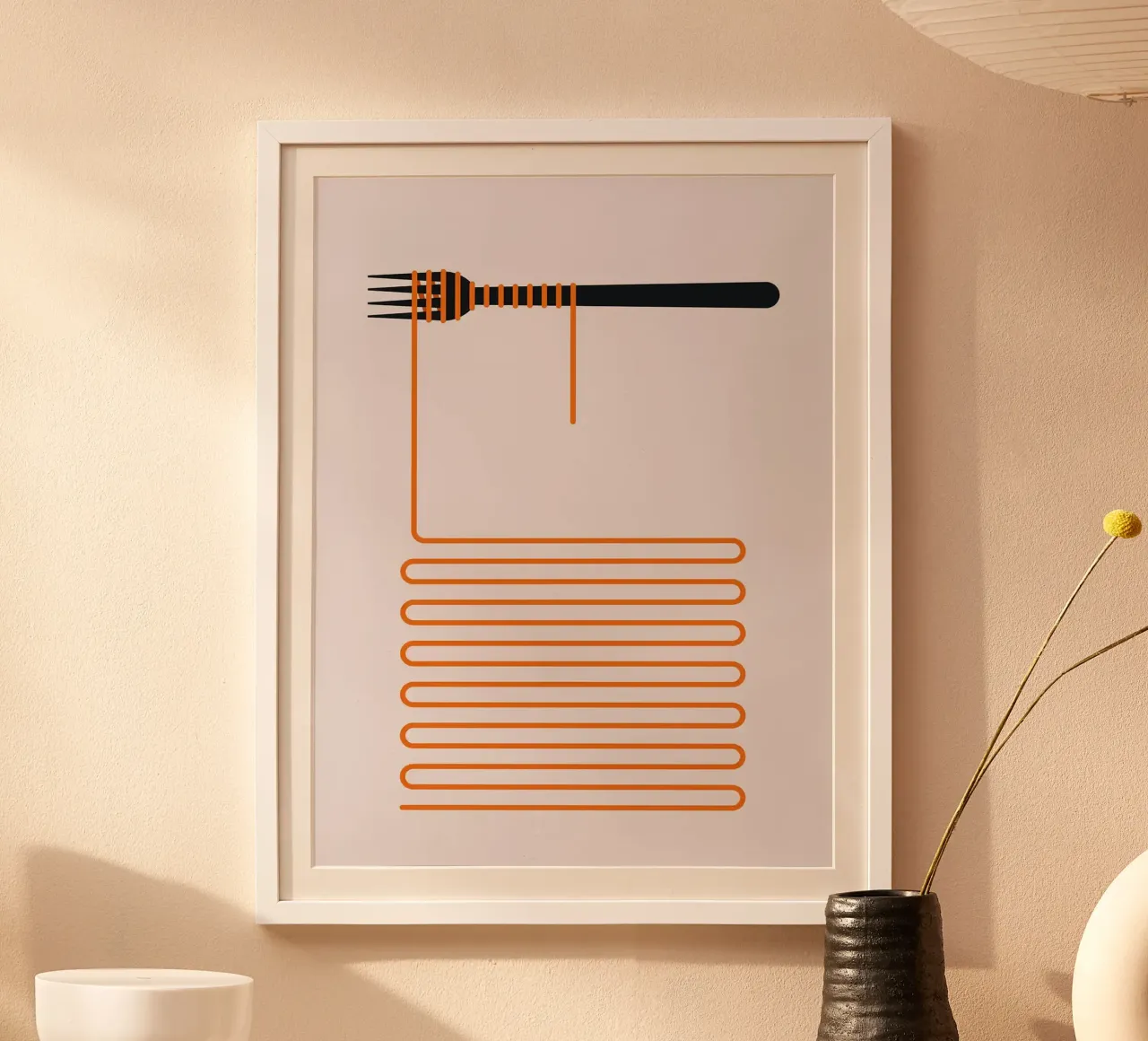 La forchetta fa girare la pasta poster da Sabine Klein
