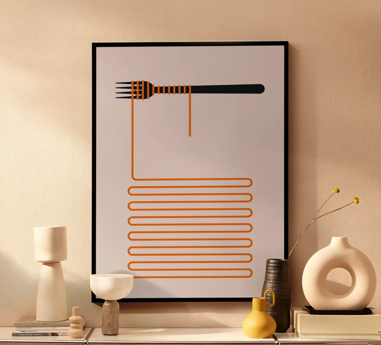 La forchetta fa girare la pasta poster da Sabine Klein