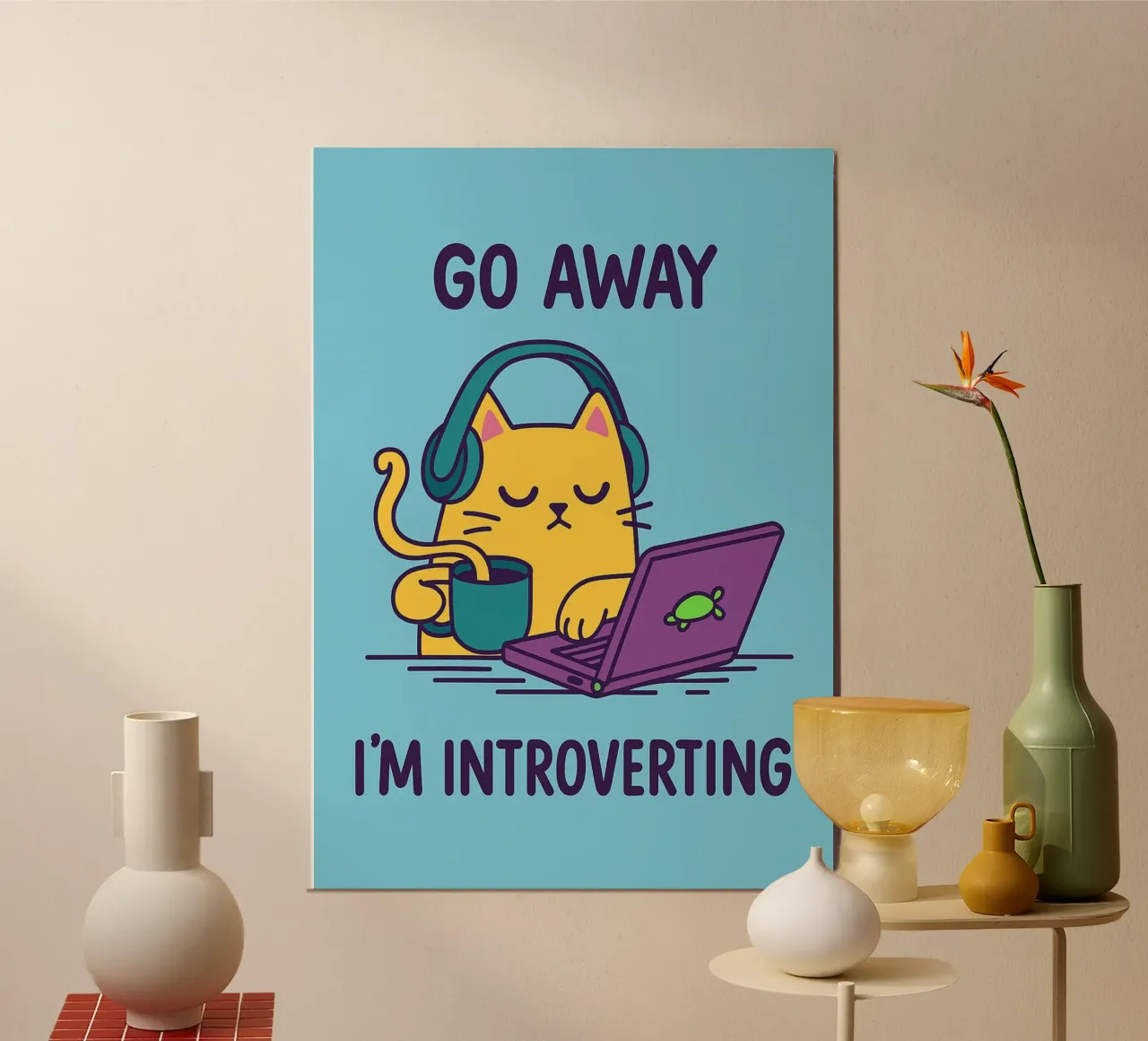 Sono contro i gatti stupidi poster da bojoonxs