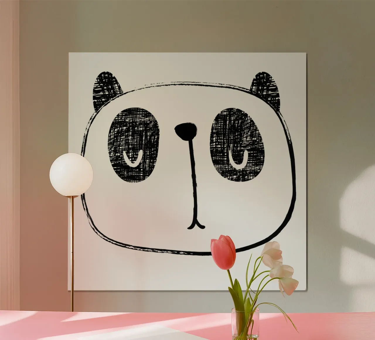 PANDA poster con telaio in legno da muench benjamin
