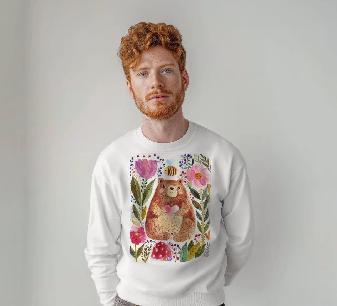 Orso e fiori felpa da muench benjamin