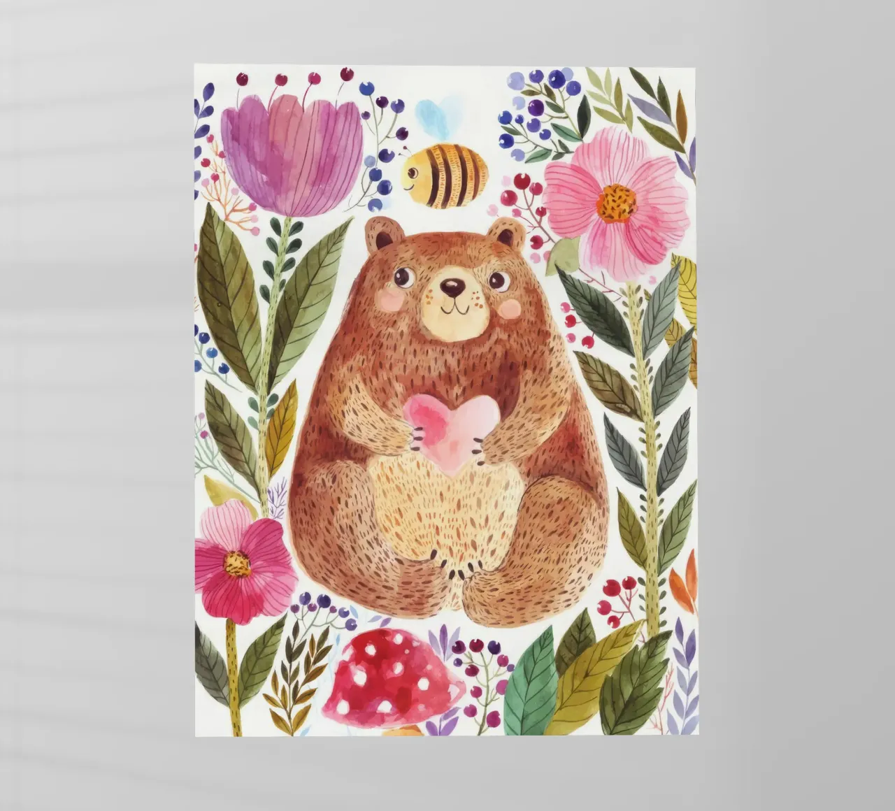 Orso e fiori pellicola backlit da muench benjamin