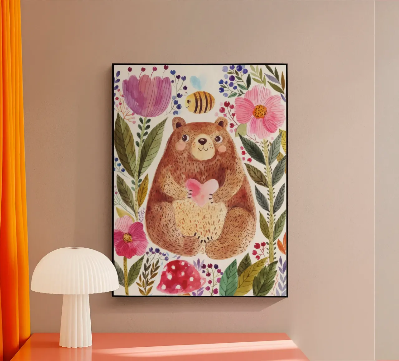 Orso e fiori plexiglass da muench benjamin