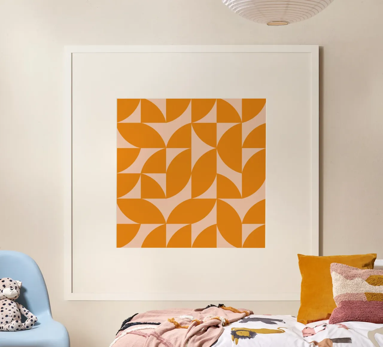 A fette in arancione poster con telaio in plastica da MirimoArt