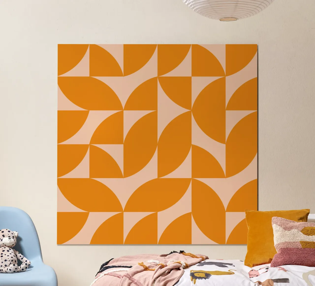 A fette in arancione poster con telaio in plastica da MirimoArt