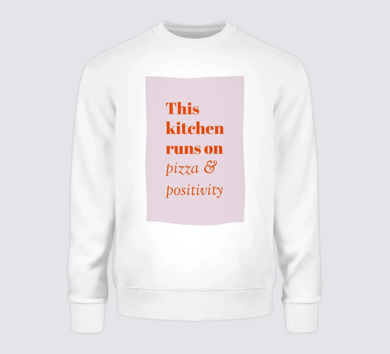 Questa cucina funziona a pizza e positività felpa da pierosvisuals