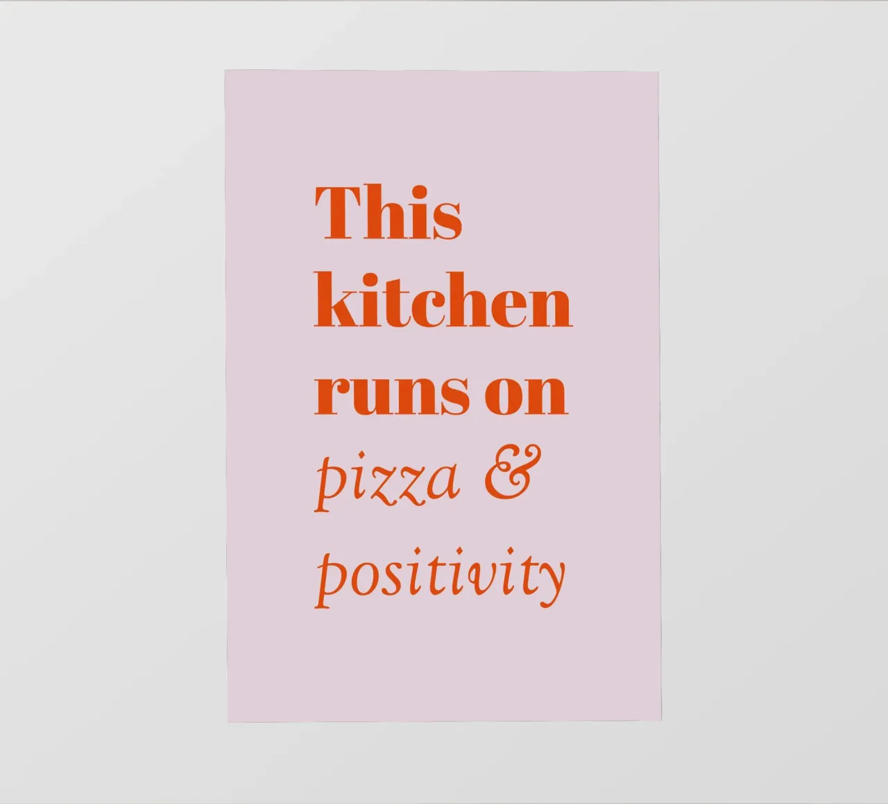 Questa cucina funziona a pizza e positività pellicola backlit da pierosvisuals