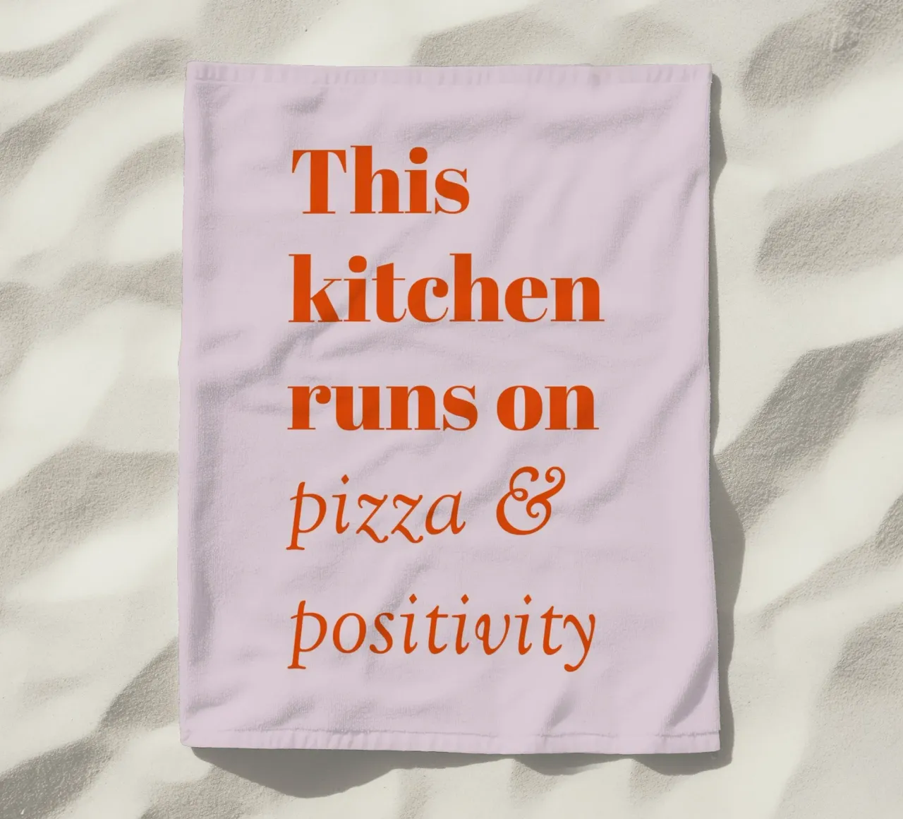 Questa cucina funziona a pizza e positività telo mare da pierosvisuals
