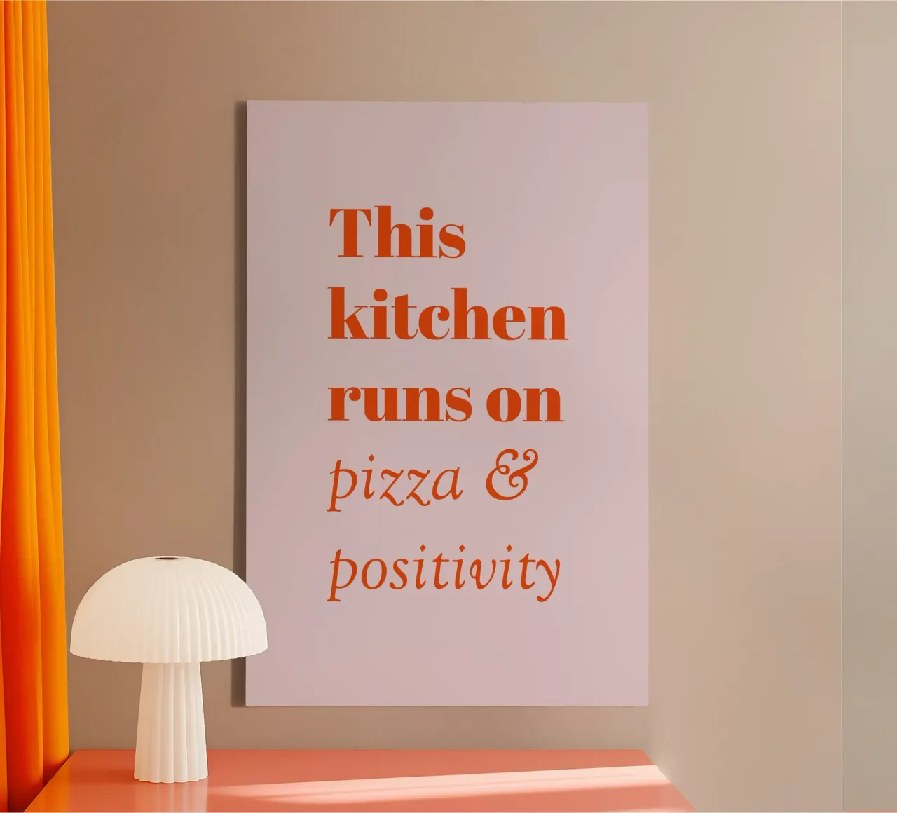 Questa cucina funziona a pizza e positività tela con Cornice a cassetta da pierosvisuals