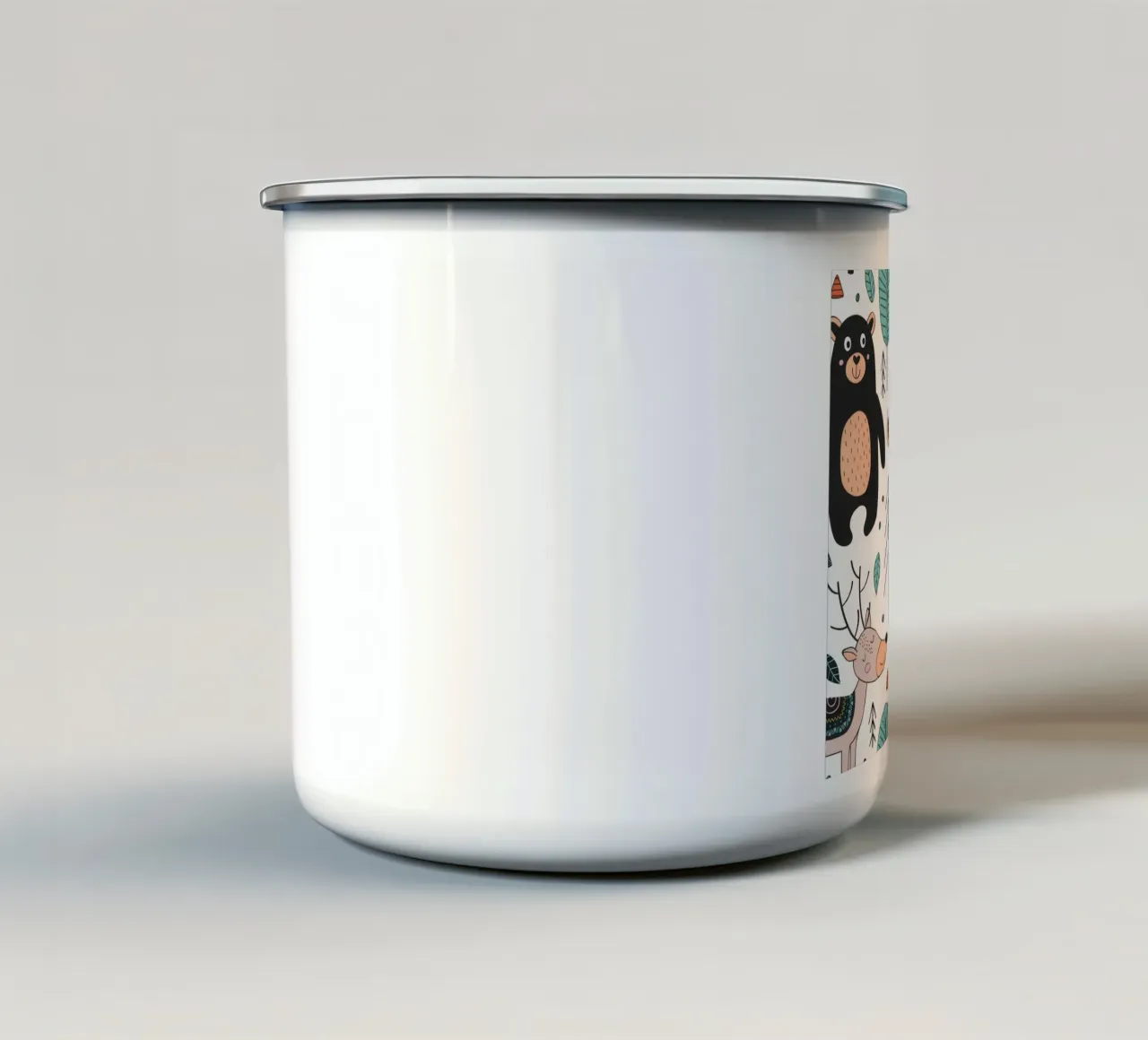 animali nella foresta scandinava tazza in smalto da muench benjamin