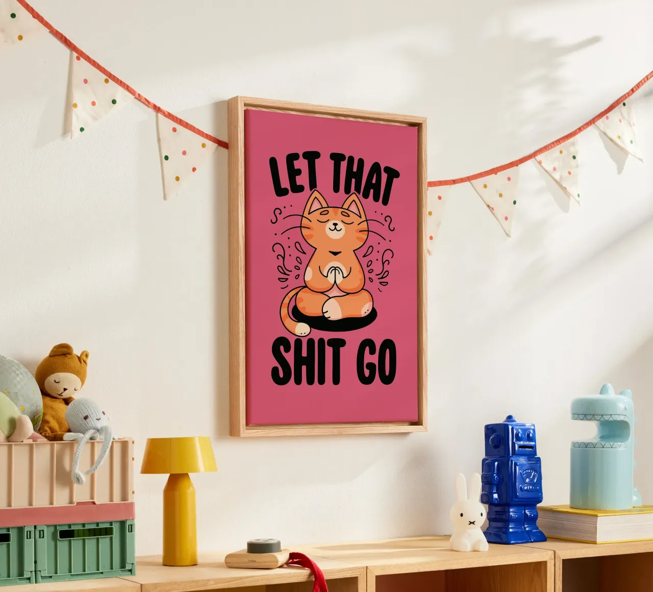 let that shit go canvas with Floater frame by bojoonxs